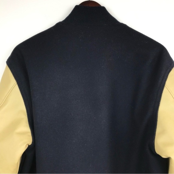 Holloway Unisex Letterman Virgin Wool Varsity Jacket Size S Vinyl Sleeves - Picture 7 of 10